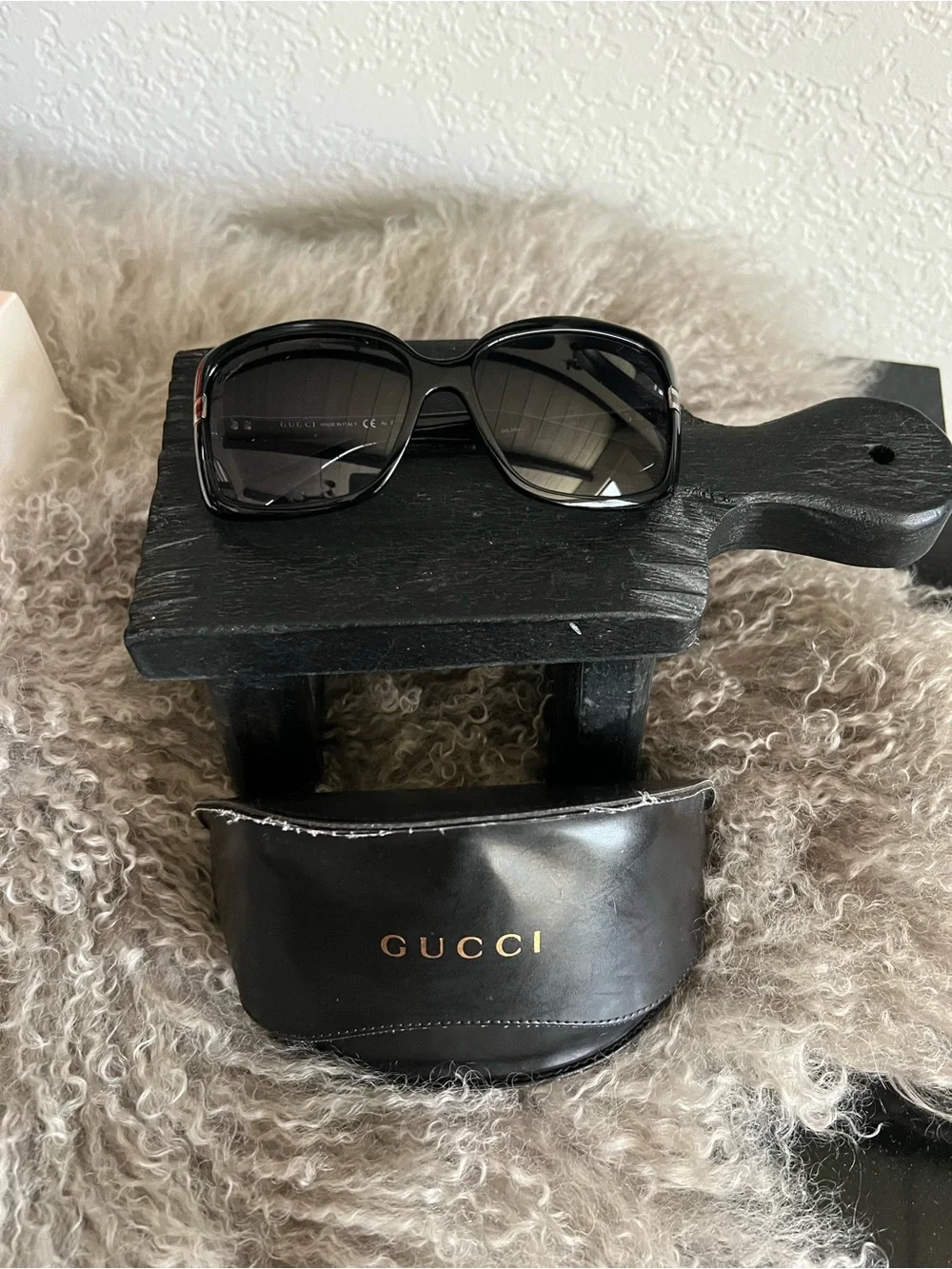 Gucci Women's Black Oversized Sunglasses Style 3188S Authentic